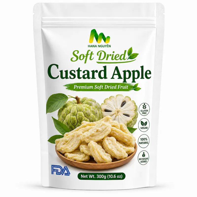 Soft dried custard apple