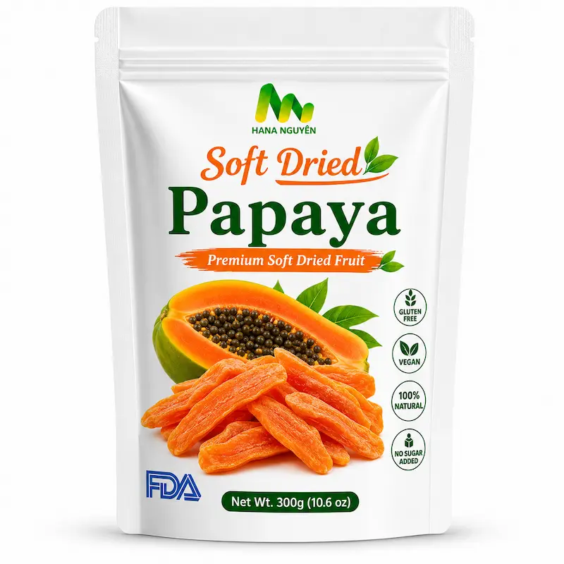 Soft dried papaya