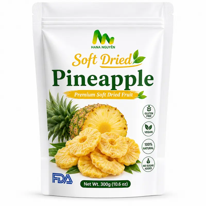 Soft dried pineapple