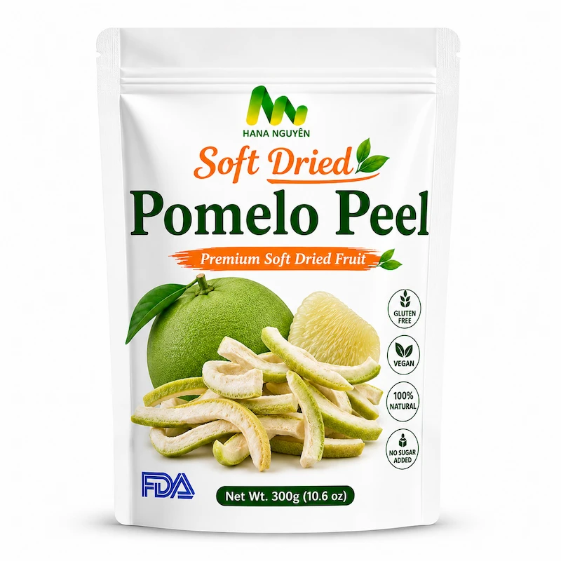 Soft dried pomelo peel