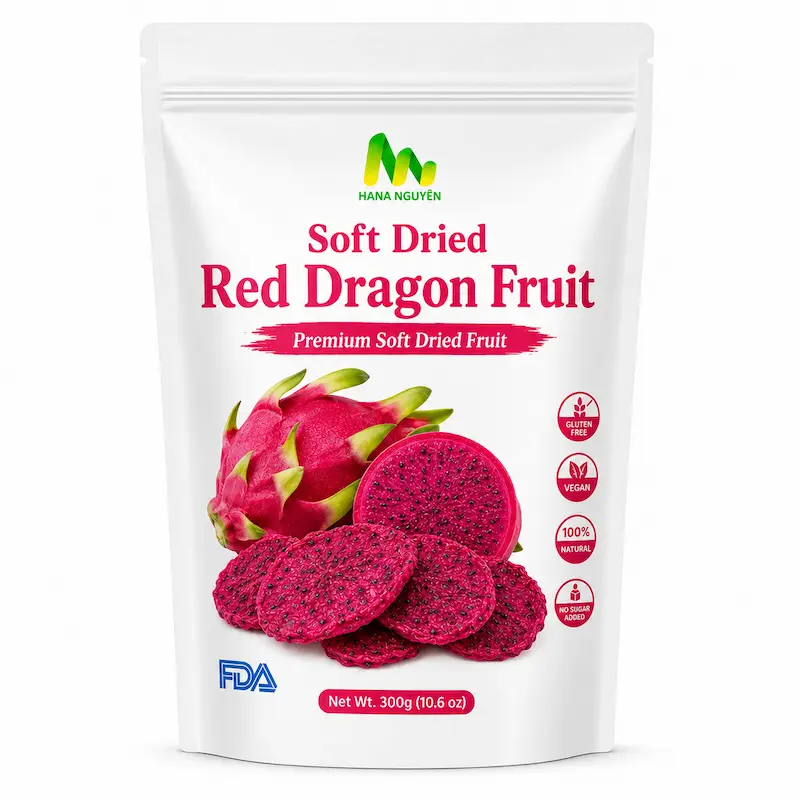 Soft dried dragon fruit